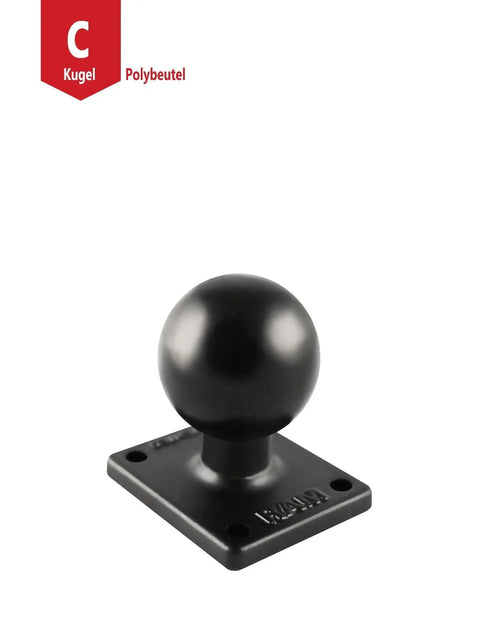 RAM MOUNTS RECHTECKIGE BASISPLATTE (AMPS) C-KUGEL (1,5 ZOLL) WOLFWAX