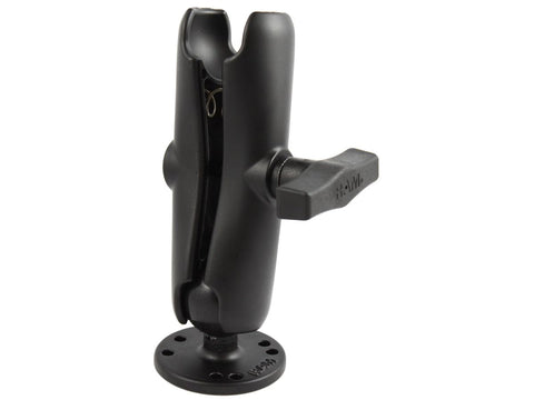 RAM Mounts Aufbau-Set - runde Basisplatte (AMPS), mittlerer Verbindungsarm, C-Kugel (1,5 Zoll) WOLFWAX
