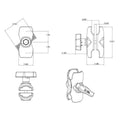 RAM Mounts Kurzer Verbindungsarm (Gesamtlänge: 90,42 mm) - C-Kugel (1,5 Zoll) - WOLFWAX - [tags]
